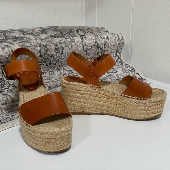 Soludos Minorca High Platform Wedge in Nude Size 6 - Picture 4 of 8